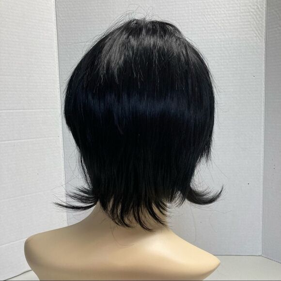 DEMON SLAYE Synthetic Wig black two wigs in one, ponytail extension‎ - Picture 4 of 14